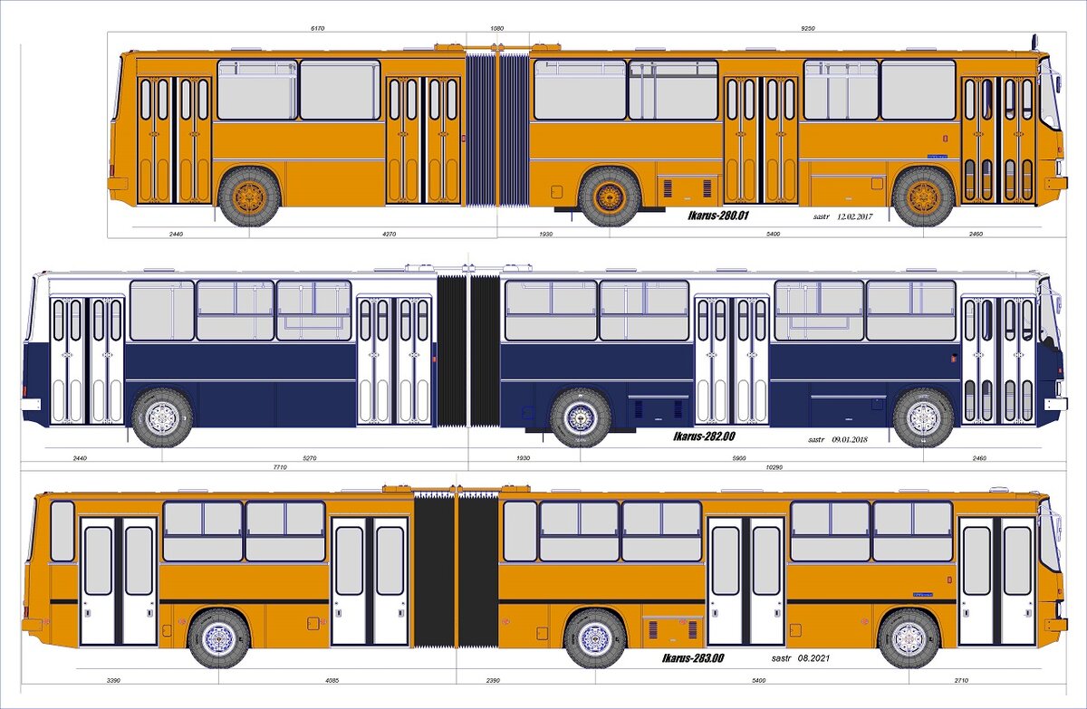 Чертеж автобус икарус 250