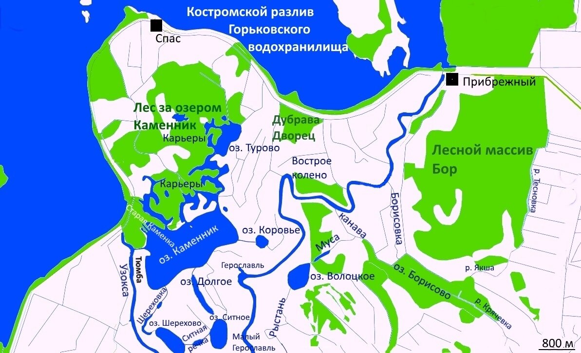 Карта глубин костромской области