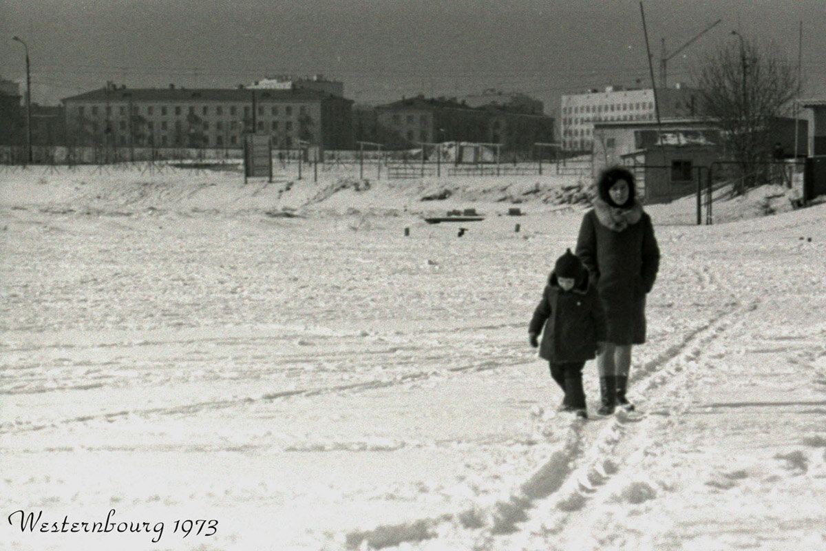 1973 год. Замерзший Измайловский пруд