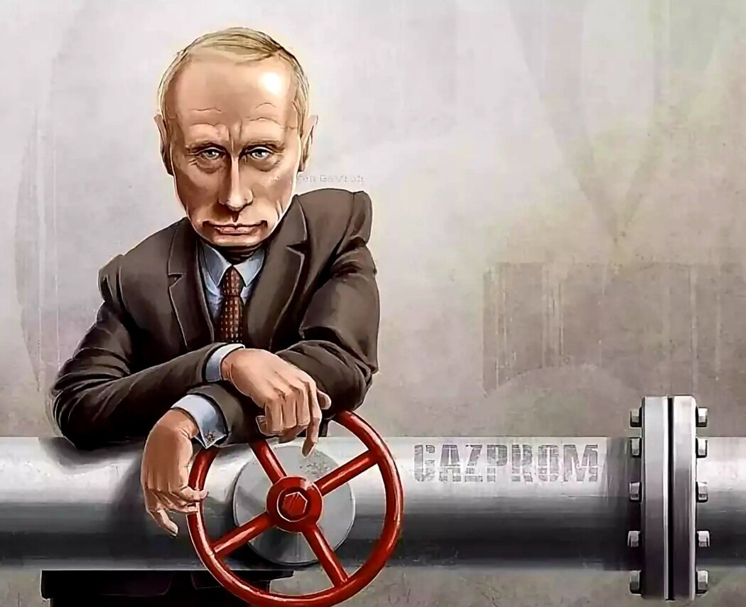 Карикатуры на и Путина Газпром