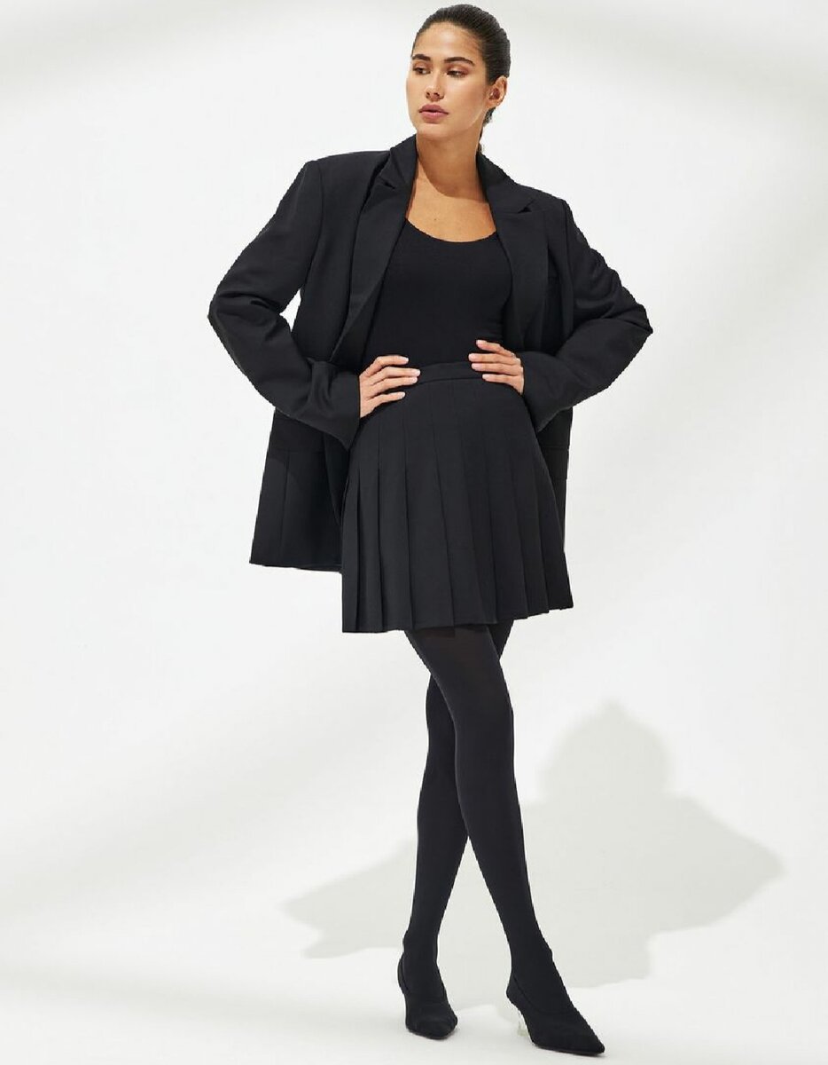 Юбка мини в складку из 100% итальянской шерсти 12990₽