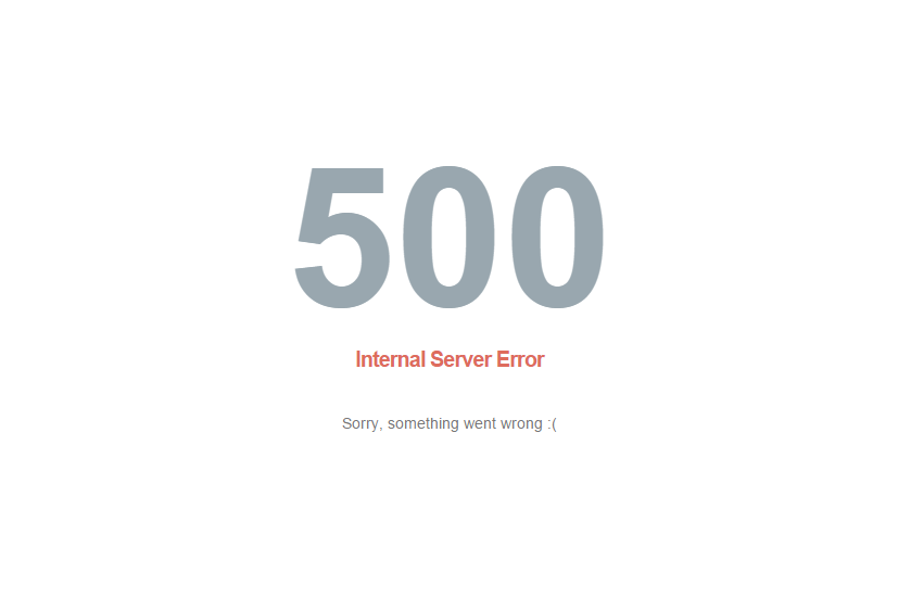 Request error 500 internal server error