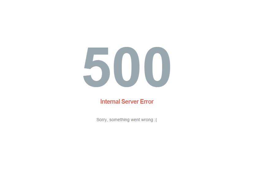 500 internal server