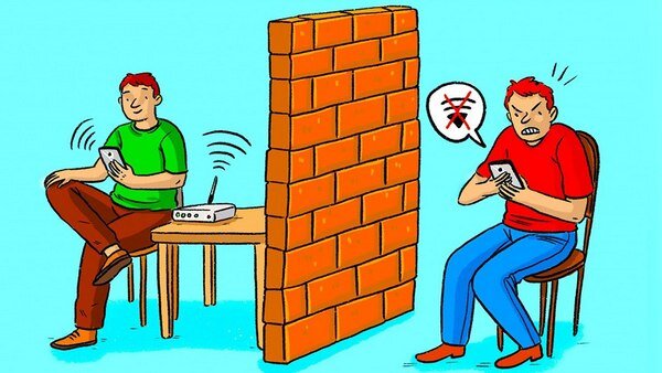 Стенка — и всё, интернета нет.