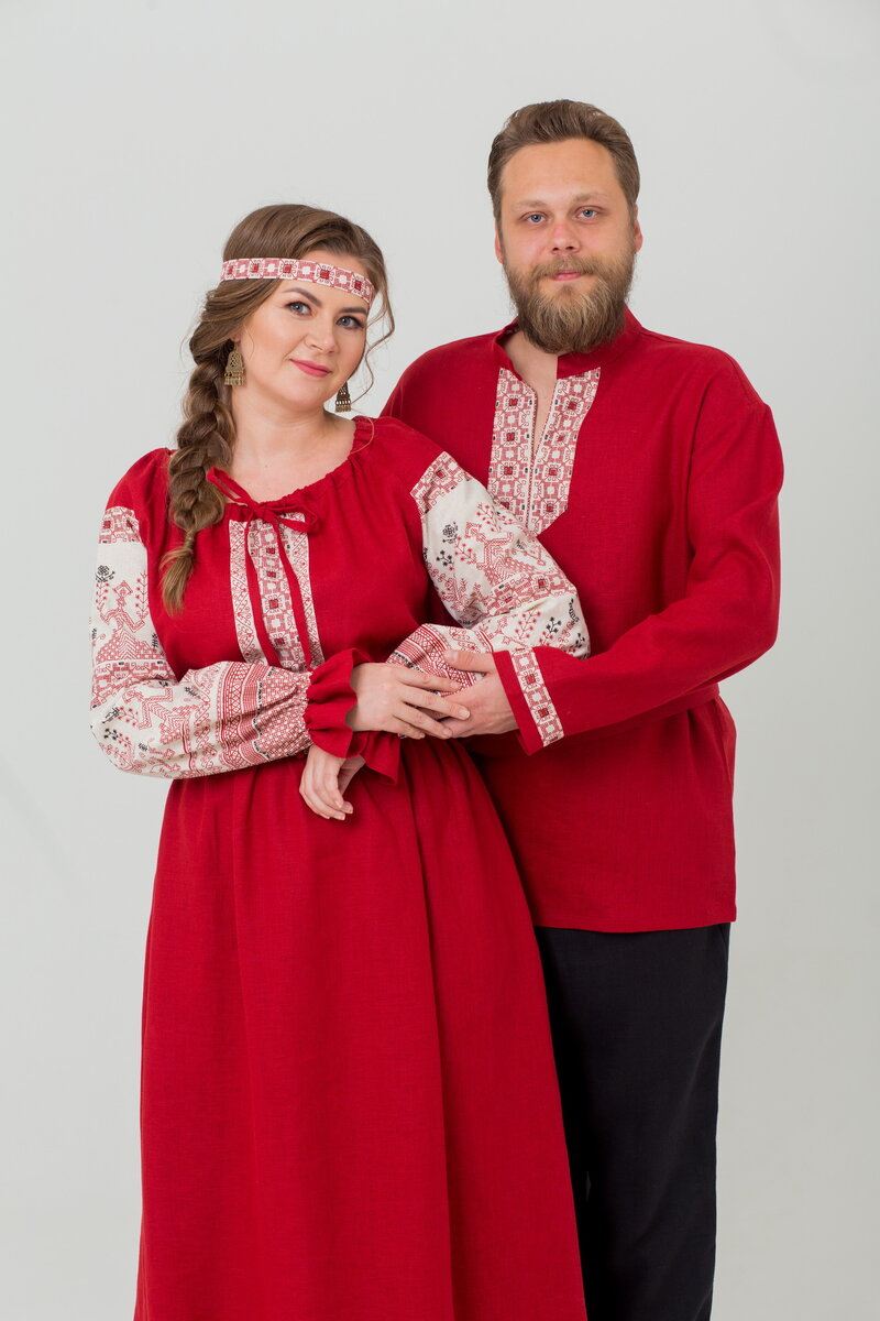 Парный комплект Брусничный цвет