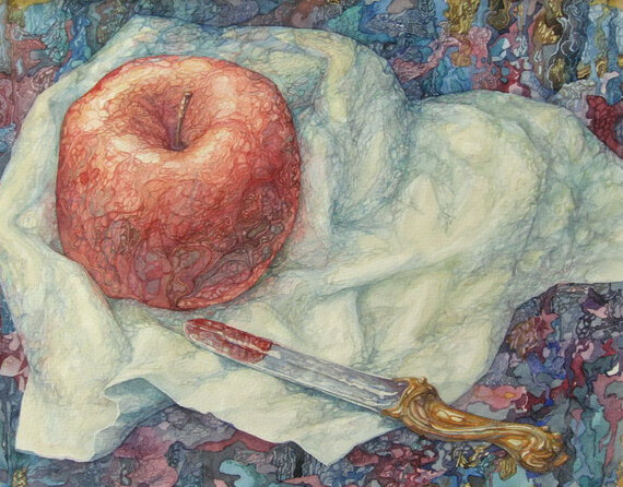 "Приглашение" 1988г акварель художник Гадельшин Азат "Invitation" 1988 watercolor artist Gadelshin Azat
