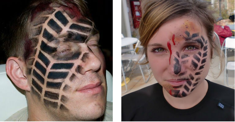 макияж на хеллоуин для велосипедистов