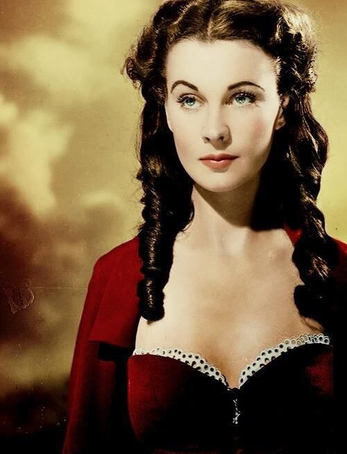 фотография Вивьен Ли со съемок "Унесенных ветром". Эти кадры вырезали, но о них можно почитать у меня в статьях (ссылки будут в конце)