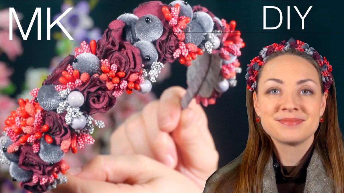 Зимний венок, ободок! Канзаши, Ксения Назарова.