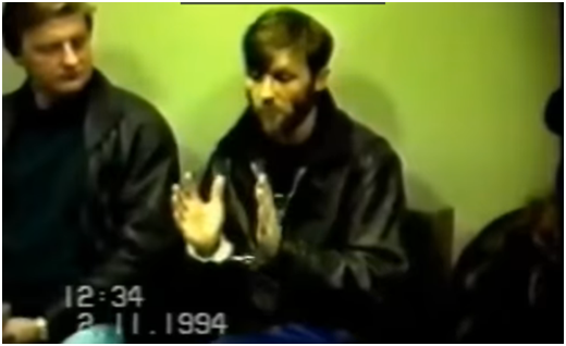 Допрос Саши Македонского (фото сделано из оперативной съемки)