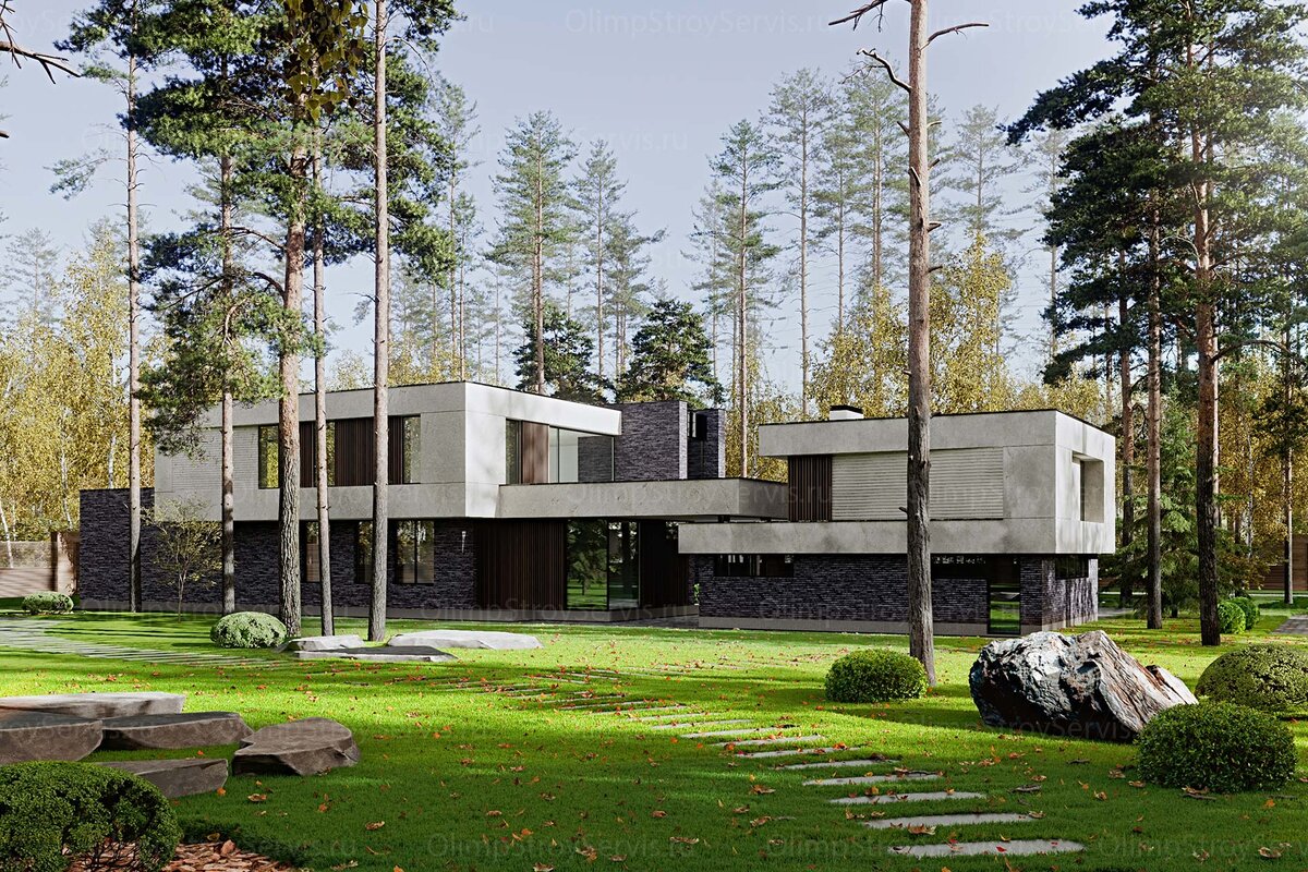 Проект загородного дома "Калифорния" | ОлимпСтройСервис