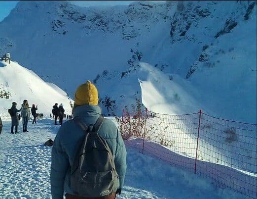 В горах Красной поляны с тем рюкзаком, с которым Надежда летела в самолете