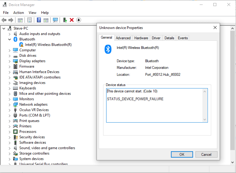Intel блютуз драйвер. Intel(r) Wireless Bluetooth(r). Intel Bluetooth Driver. Bluetooth ошибка драйвера. Запуск этого устройства невозможен. (Код 10).