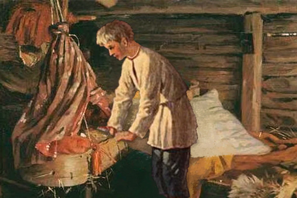 деревенский нянька.