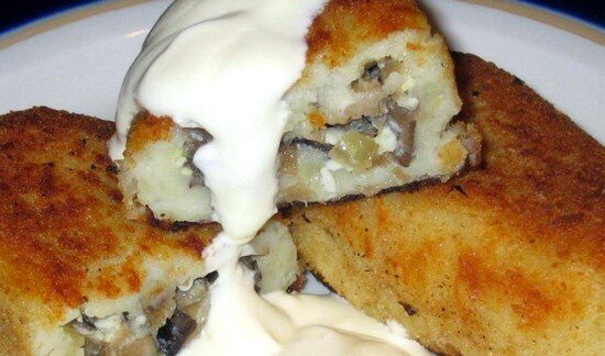 Зразы картофельные  с грибной начинкой