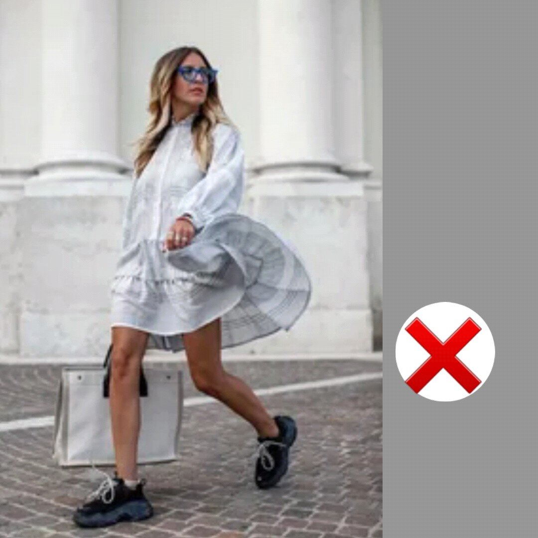 Платье и кроссовки. 10 правил, чтобы не испортить образ.