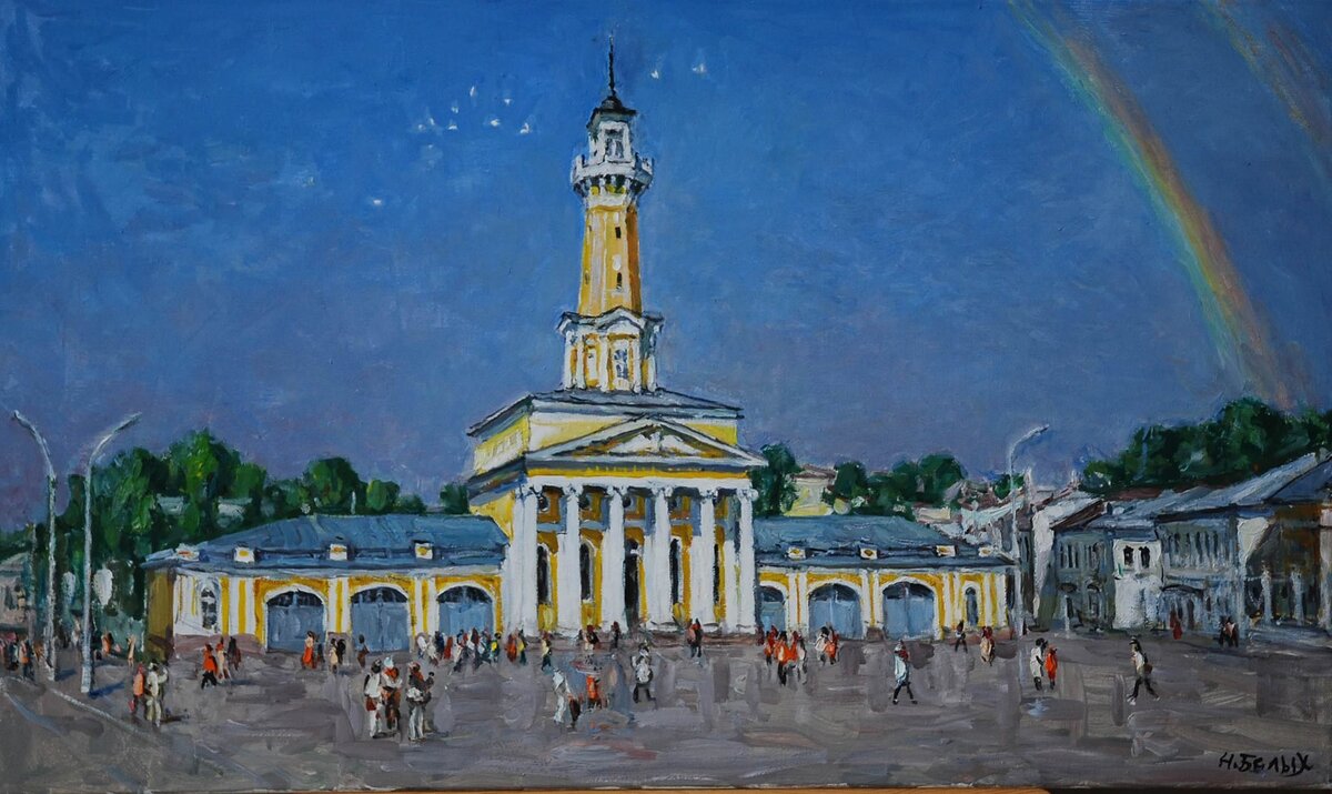Как нарисовать пожарную каланчу в костроме