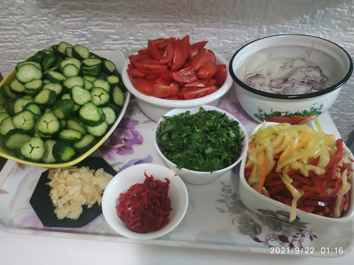 Овощи для салата