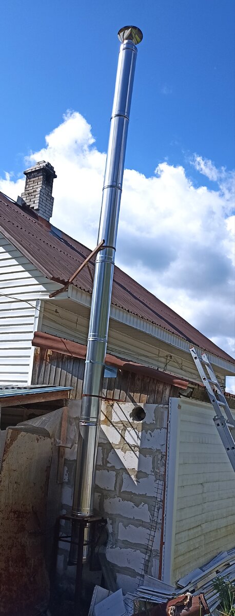 Новая труба на котельной.