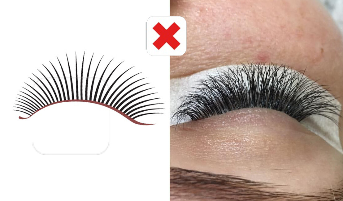 ресницы торчат в разные стороны