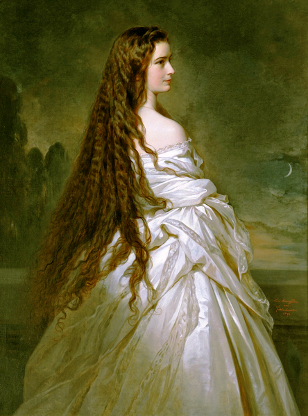 Вот уж кто действительно был славен своими волосами, так это Елизавета Австрийская! Фраyц Ксавер Винтерхальтер, 1865. (сс) Wikimedia Commons