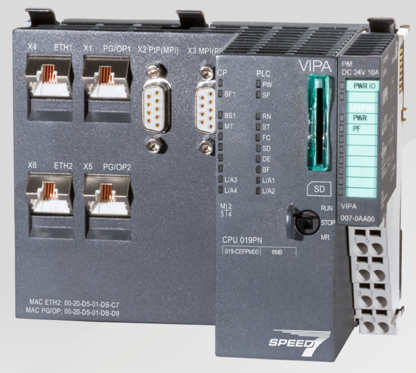 YASKAWA VIPA Controls процессорный модуль 019-CEFPM00 общий вид