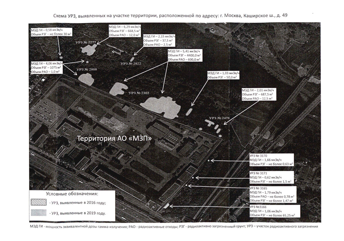 Карта захоронения радиоактивных отходов в москве