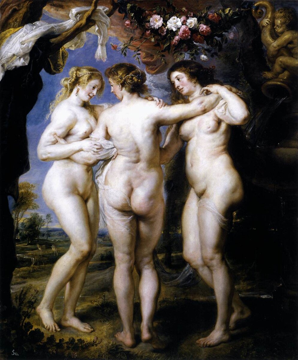 Питер Пауль Рубенс, "Три грации", 1635, холст, масло