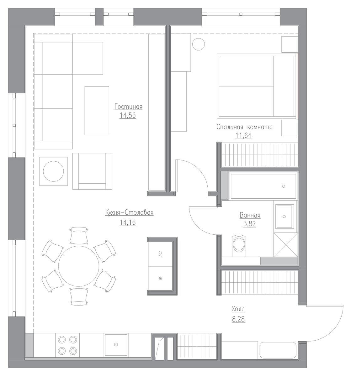 План "ПОСЛЕ" перепланировки