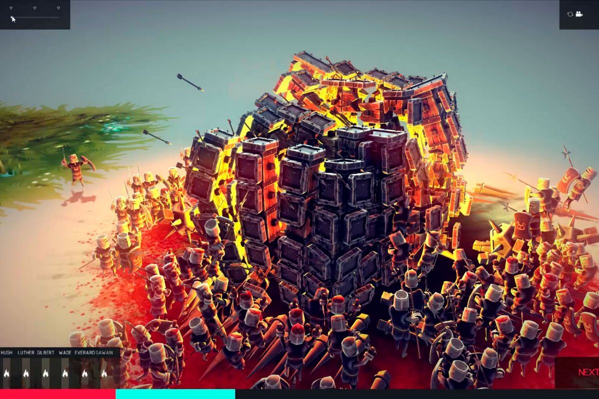 В игре очень неплохая физика разрушения блоков.