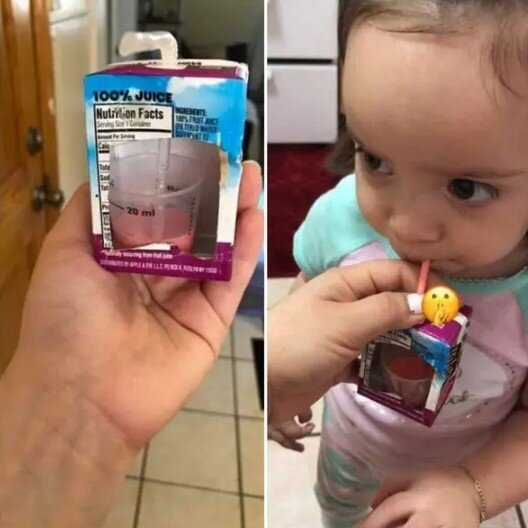 Внутри коробки сока лекарство