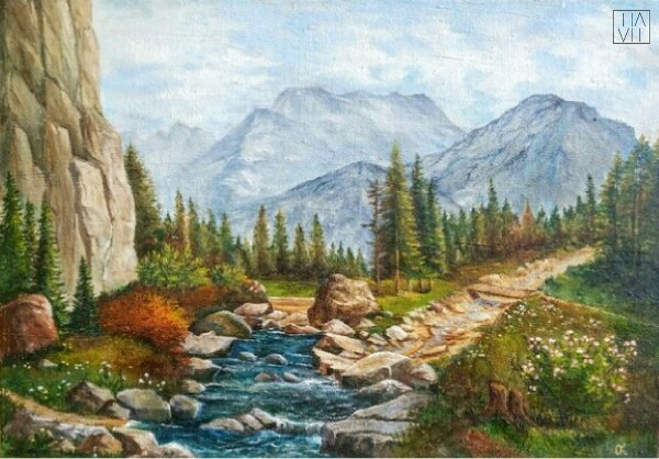 (собственноручно выполненная картина гуашью)