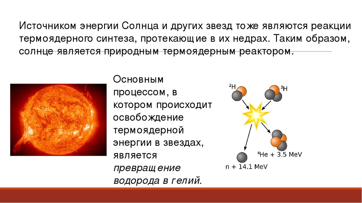 Презентация на тему термоядерная реакция 9 класс