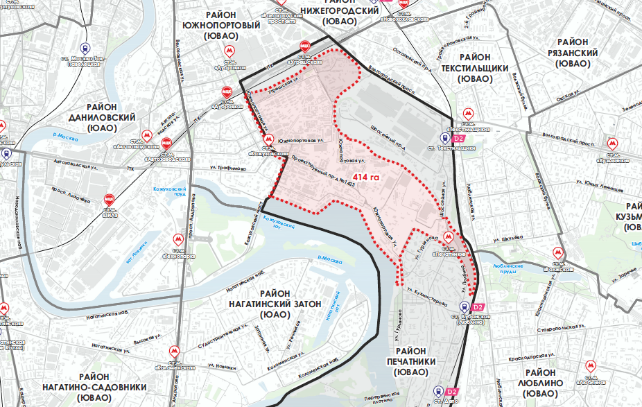 Карта москвы южнопортовый район