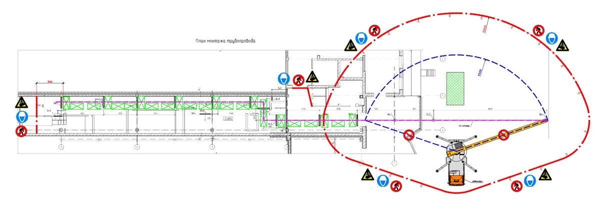 План монтажа трубопровода