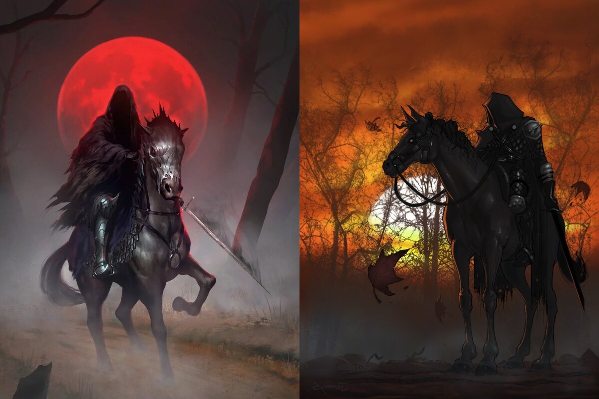 Слева мурдраал, а справа назгул... или наоборот... или нет... или на обеих картинках назгулы... короче, найдите десять отличий.