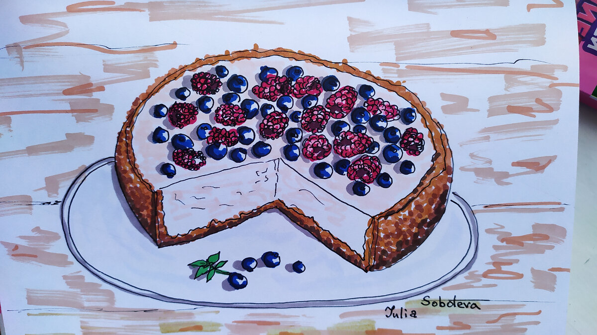 Чизкейк маркерами