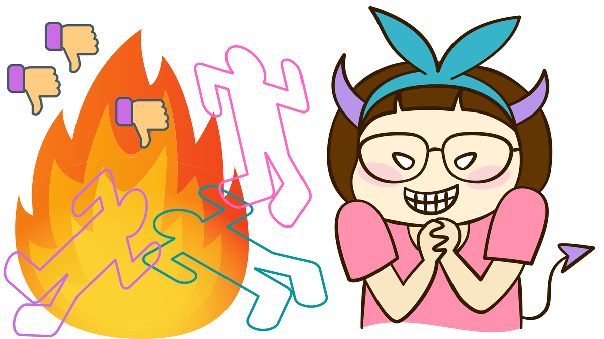 Преследователя буквально жжёт изнутри от желания рассказать всем, какие они все бестолковые, бесталанные, глупые и нестильные  