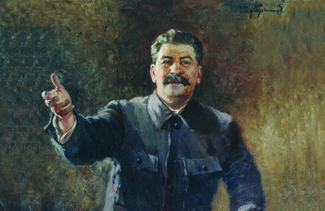 Товарищ Сталин - притягивает лучших. Фрагмент картины Герасимова А.М.   