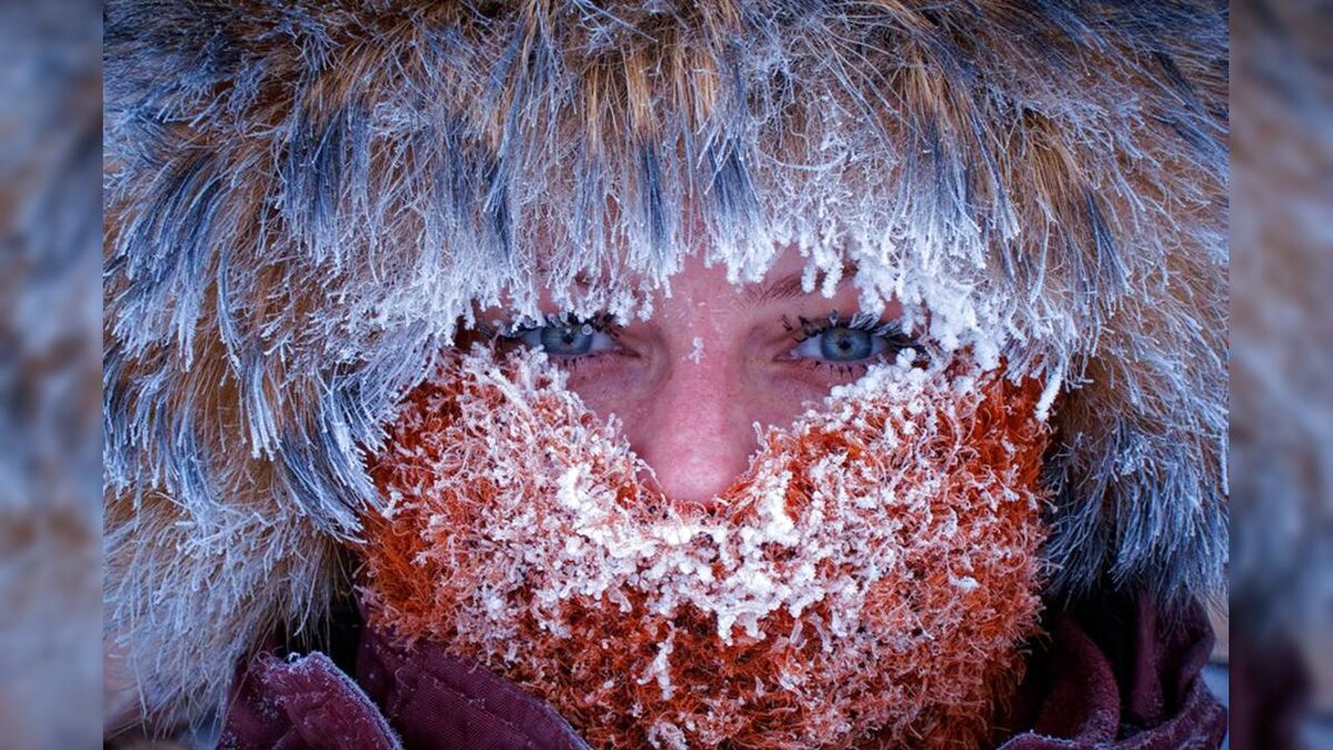 Зимой замерзла. Сильный Мороз. Аномальные Морозы. Иней на волосах. Иней на ресницах.