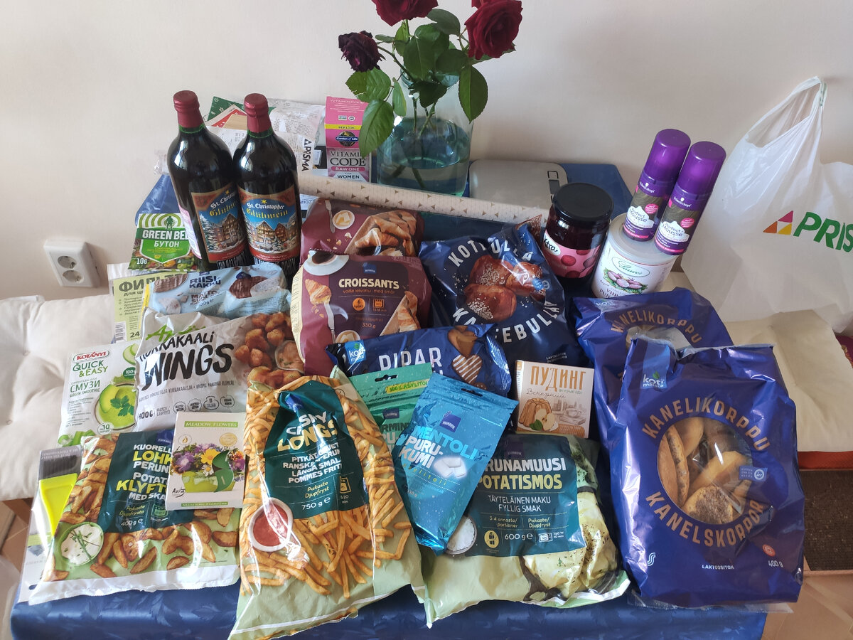 Продукты, которые прикупила во время распродажи.