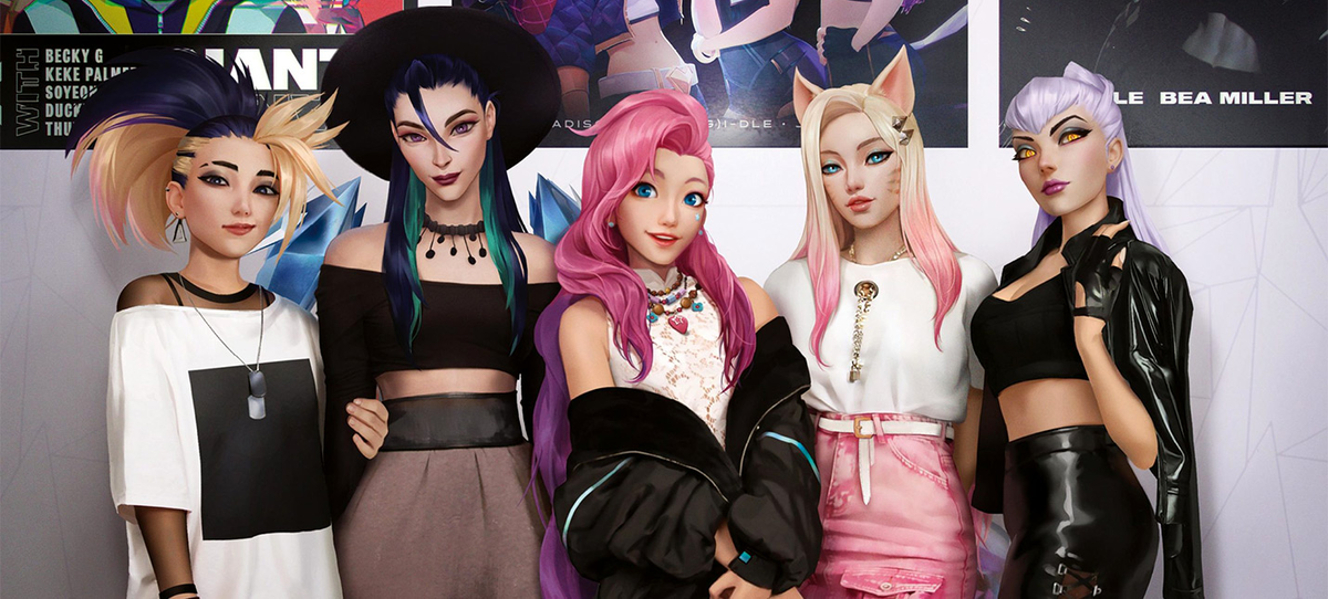 Совместное "фото" участниц вместе с Серафиной (в центре)