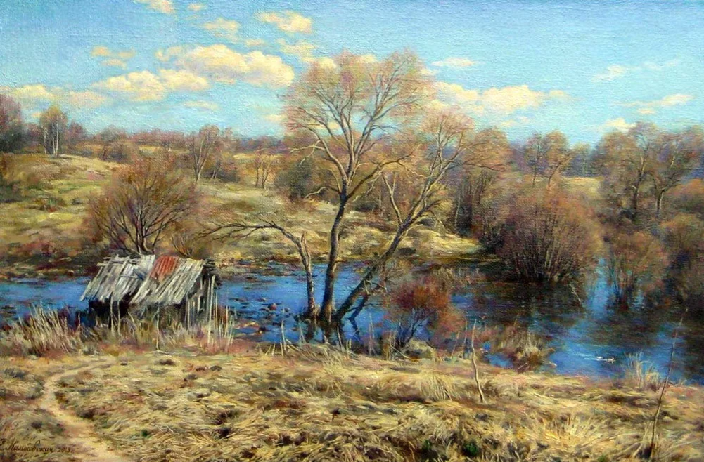 Апрельское утро картина