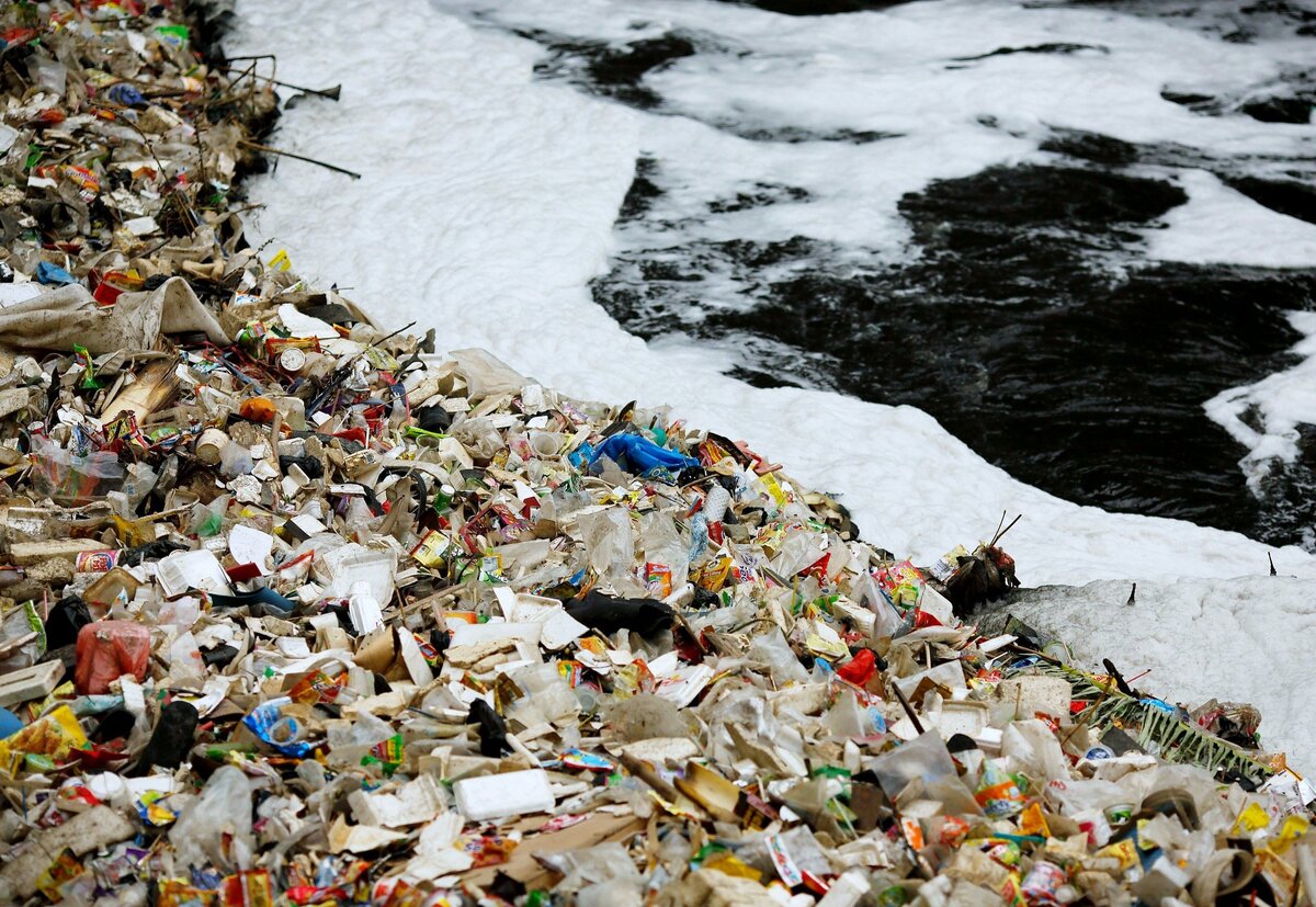 Мы привыкли к солнечным видам острова Бали, который находится в Индонезии. Он ну совсем никак не ассоциируется с тоннами мусора и гибнущими животными, а вот река Читарум... Это основной источник питьевой воды для всех жителей государства, а водоем загрязнен настолько, что здесь уже можно спокойно найти осадки в виде свинца и алюминия.