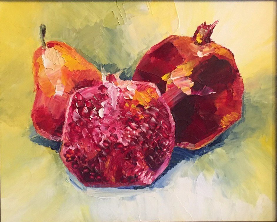Гранаты. Авторская живопись, 2016 г.