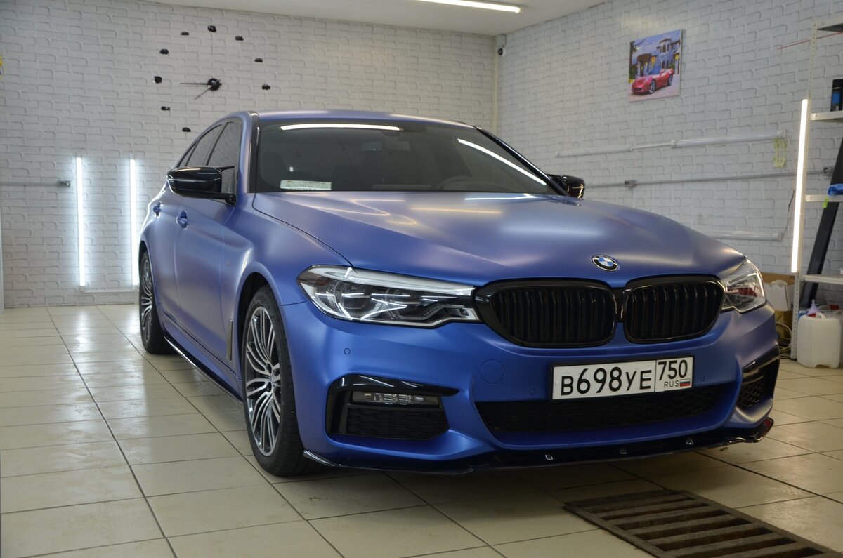 Оклеили BMW G30 в синий мат! | dreams auto detailing | Дзен