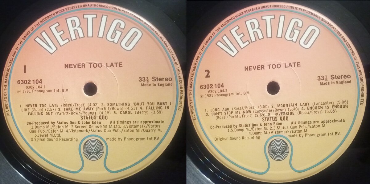 Перевод песни статус. Status Quo "never too late". Status Quo never too late 1981. Never too late status Quo album. CD status Quo: never too late.