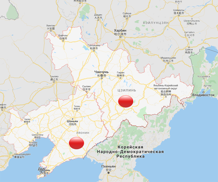 Провинции Цзилинь и Ляонин