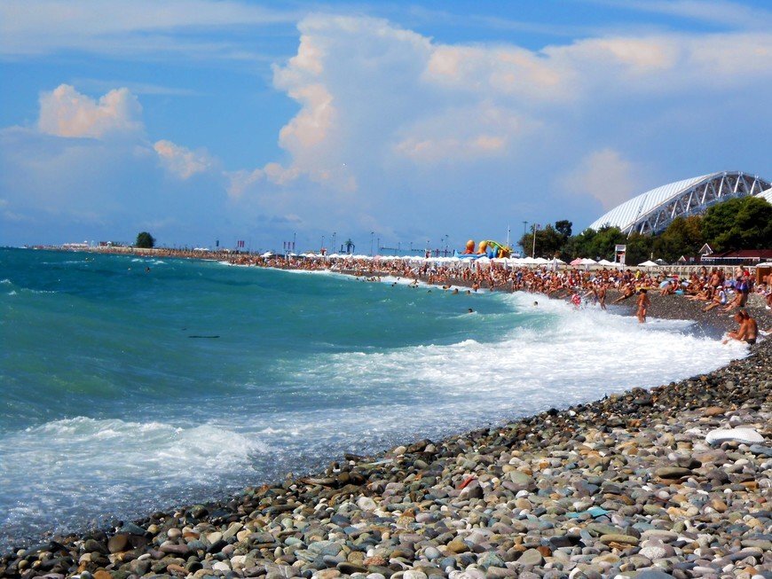 Пляж в Сочи