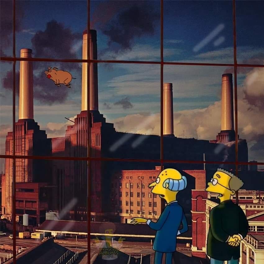 Pink Floyd Simpsons. Симпсоны Нуар. Симпсоны рок.